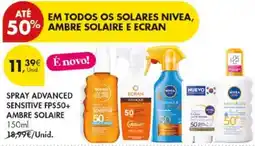 Pingo Doce spray advanced sensitive fsp50+ ambre solaire promoção