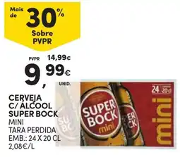 Continente Cerveja c/ álcool super bock mini promoção