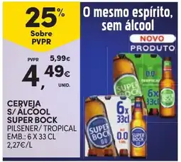 Continente Cerveja s/ álcool super bock pilsener/ tropical promoção