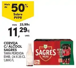 Continente Cerveja c/ álcool sagres promoção