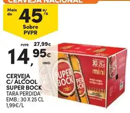 Continente Cerveja c/ álcool super bock promoção