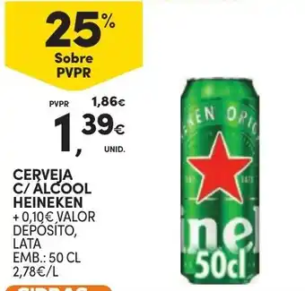 Cerveja c/ álcool heineken