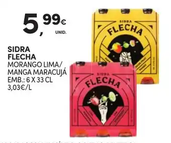 Continente Sidra Flecha morango lima/ manga maracujá promoção