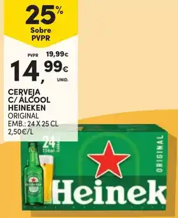 Continente Cerveja c/ alcool heineken original promoção
