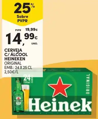 Cerveja c/ alcool heineken original