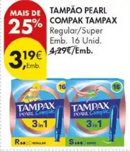 Pingo Doce tampax pearl compak promoção