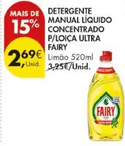 Pingo Doce Detergente manual líquido concentrado p/loça ultra fairy promoção