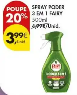 Pingo Doce spray poder 3 em 1 fairy promoção
