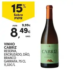 Continente vinho cabriz reserva promoção