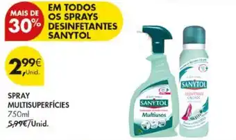 Pingo Doce spray multisuperfícies sanytol promoção