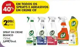 Pingo Doce spray em creme branco cif promoção