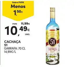 Continente Cachaça 51 promoção