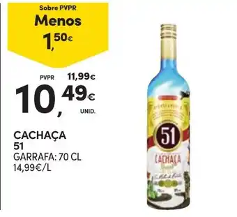 Continente Cachaça 51 promoção