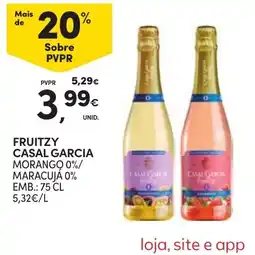 Continente fruitzy casal garcia morango 0% / maracuja 0% promoção