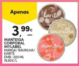Continente Manteiga corporal mylabel promoção