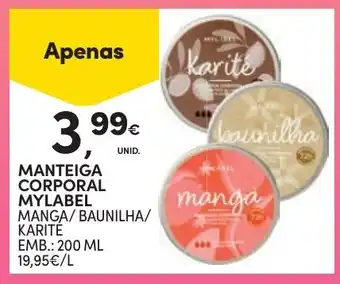 Continente Manteiga corporal mylabel promoção