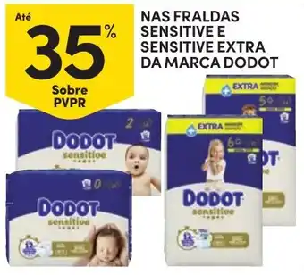 Continente Fraldas sensitive e sensitive extra da marca dodot promoção