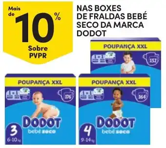 Continente Fraldas bebé seco dodot promoção