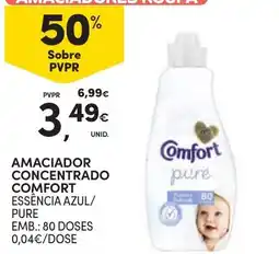 Continente Amaciador concentrado comfort essência azul/pure promoção