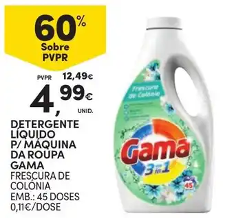 Continente Detergente liquido p/ maquina da roupa gama frescura de colonia promoção