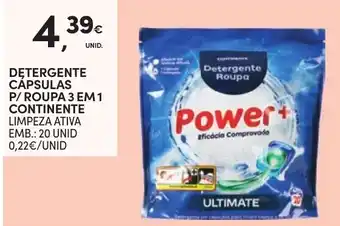 Continente Detergente roupa power ultimate promoção
