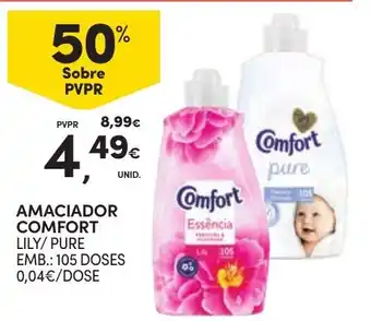 Continente Amaciador comfort lily/pure promoção