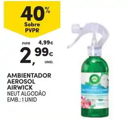 Continente ambientador aerosol airwick neut algodão promoção