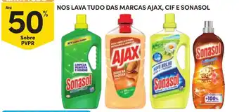 Continente nos lava tudo das marcas ajax, cif e sonasol promoção