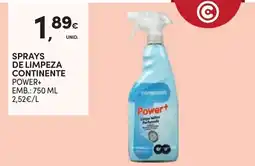 Continente Sprays de limpeza continente power+ promoção
