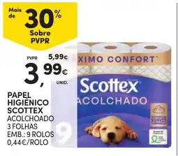 Continente Papel higiênico scottex acolchoado promoção