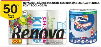 Continente rolos de cozinha das marcas renova, foxy e colhogar promoção