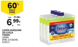 Continente limpa máquina de loiça finish limão promoção