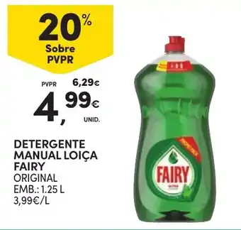 Continente detergente manual loiça fairy original promoção