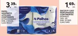 Continente papel higienico 4 folhas continente extraordinario promoção