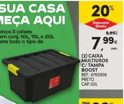 Continente Caixa multiusos c/tampa boost promoção