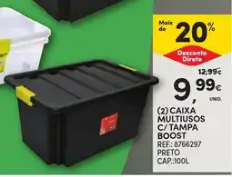 Continente Caixa multiusos c/tampa boost promoção