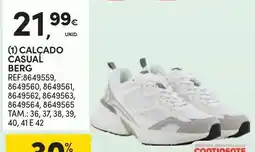 Continente calçado casual berg promoção
