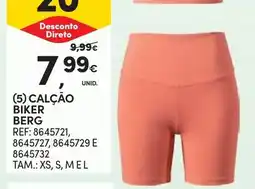 Continente Calção biker berg promoção
