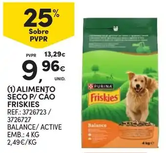 Continente Alimento seco p/ cão friskies promoção