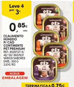 Continente Alimento Humido P/ Cão Continente Pet Premium promoção