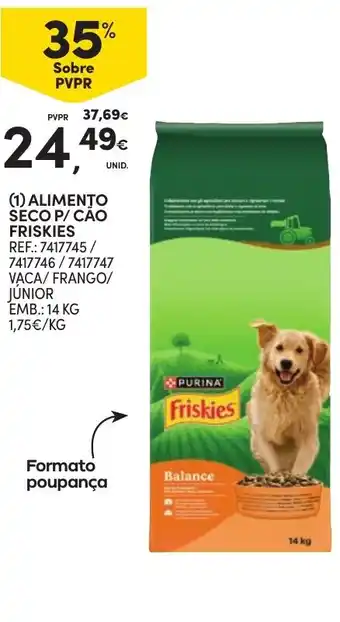 Continente Alimento seco p/ cão friskies promoção