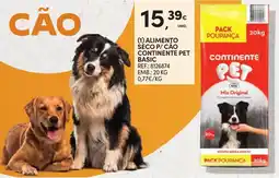 Continente Alimento seco p/ cão continente pet basic promoção