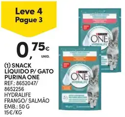 Continente Snack líquido p/ gato purina one promoção