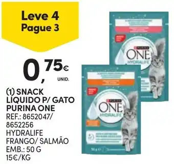 Continente Snack líquido p/ gato purina one promoção