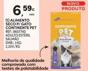 Continente Alimento seco p/ gato continente pet promoção