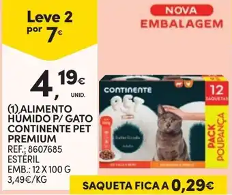 Continente Alimento Humido P/ Gato Continentepet Premium promoção