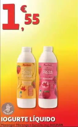 Auchan Iogurte líquido morango/ morango e banana 1kg auchan promoção