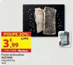Auchan Postas de Bacalhau Auchan promoção