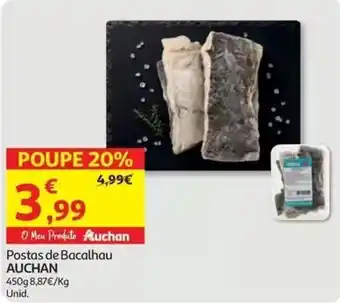 Auchan Postas de Bacalhau Auchan promoção