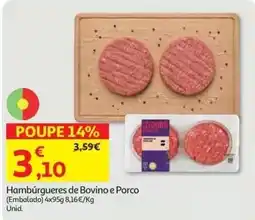 Auchan Hambúrgueres de Bovino e Porco promoção